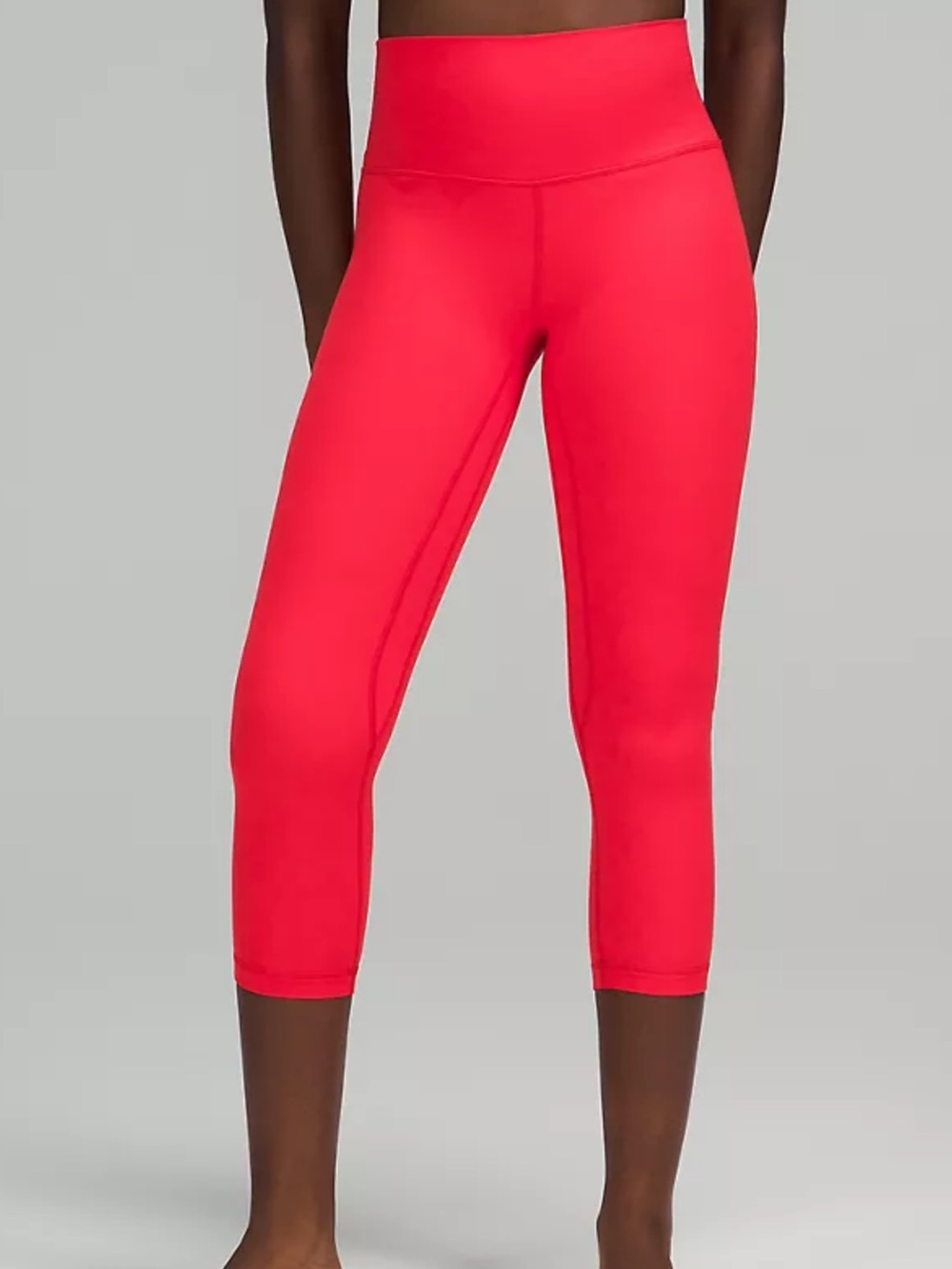 Lulu Lemon Align High-Waist Cropped 23”Athletic Leggings in Bright Red